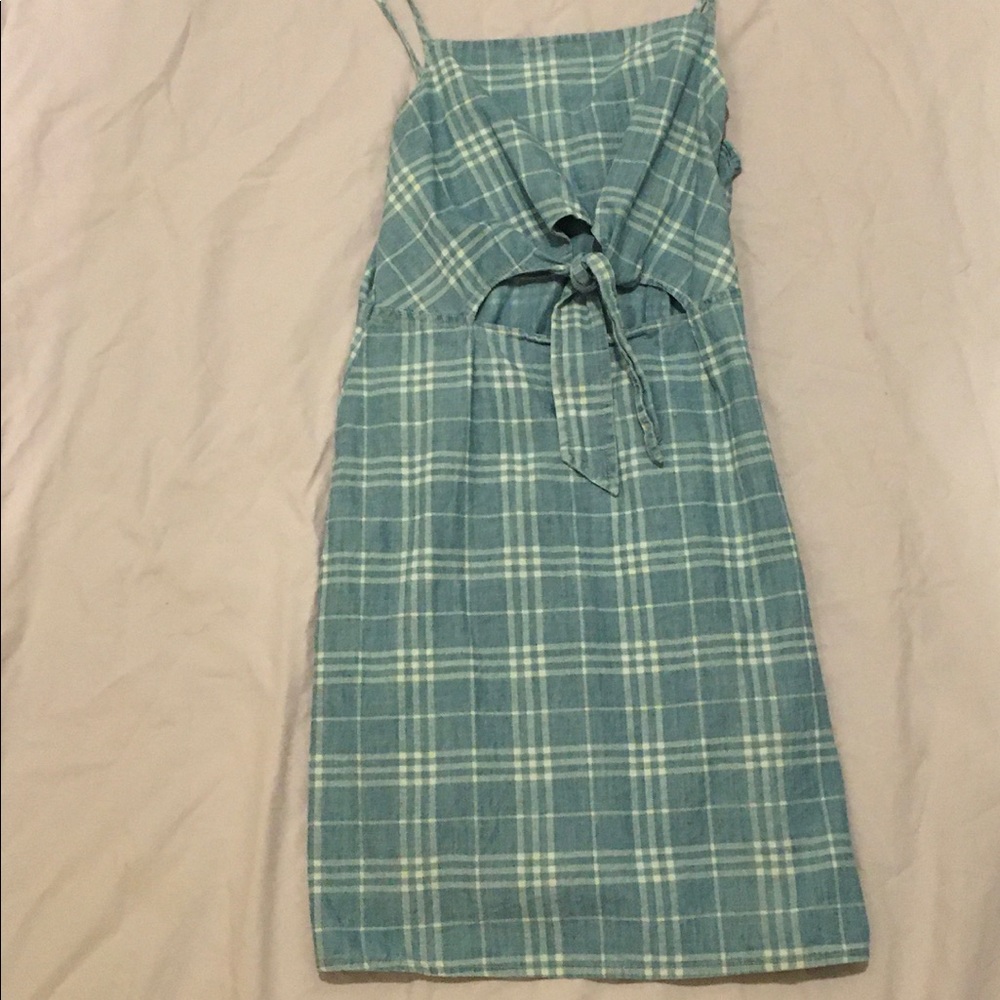Blue and white plaid